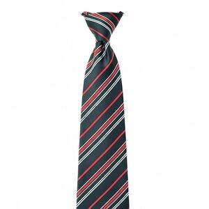 Boss Hugo Boss Men's Silk Tie Black Red Striped Handmade Classic Designer Formal